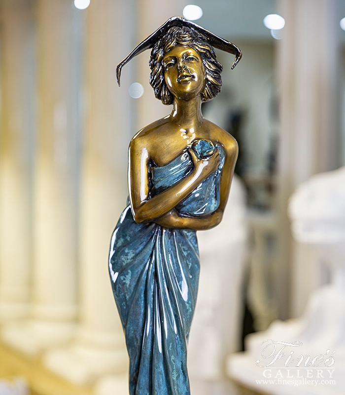 Bronze Statues  - Bathing Miradi Female Statue - BS-217